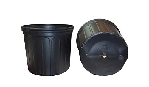 Growers Solution Three Gallon Black Plastic Trade Pots - Plant Containers - Garden 12 Pots