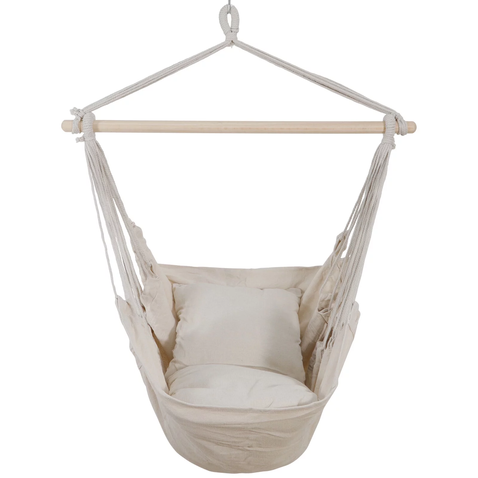Beige Air Hammock Swing Chair Patio Tree Hanging Sky Outdoor Porch Lounge
