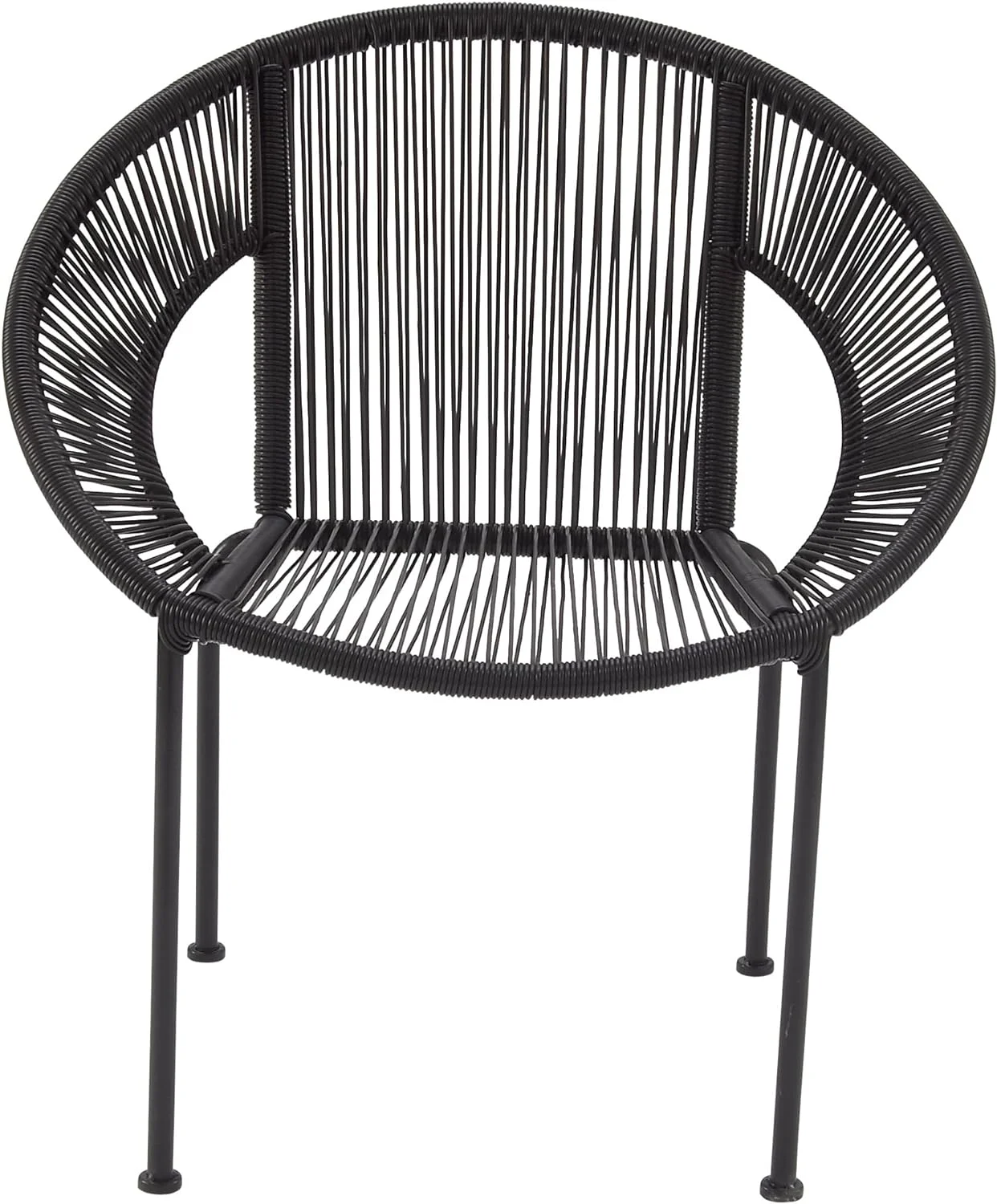 OUWI Contemporary Plastic Rattan Oval Outdoor Chair, 29
