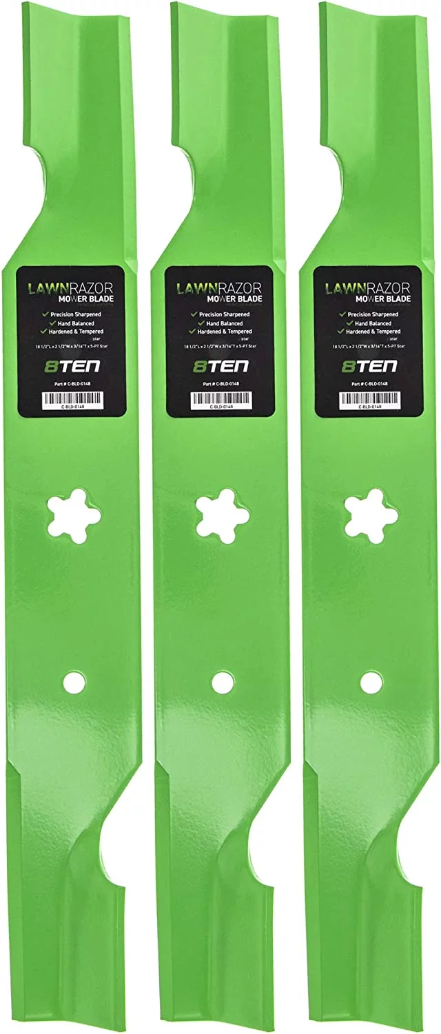 Mower Blade Set for AYP Husqvarna Poulan 54 inch Deck 187256 187254 574292401 532187254 (High Lift)