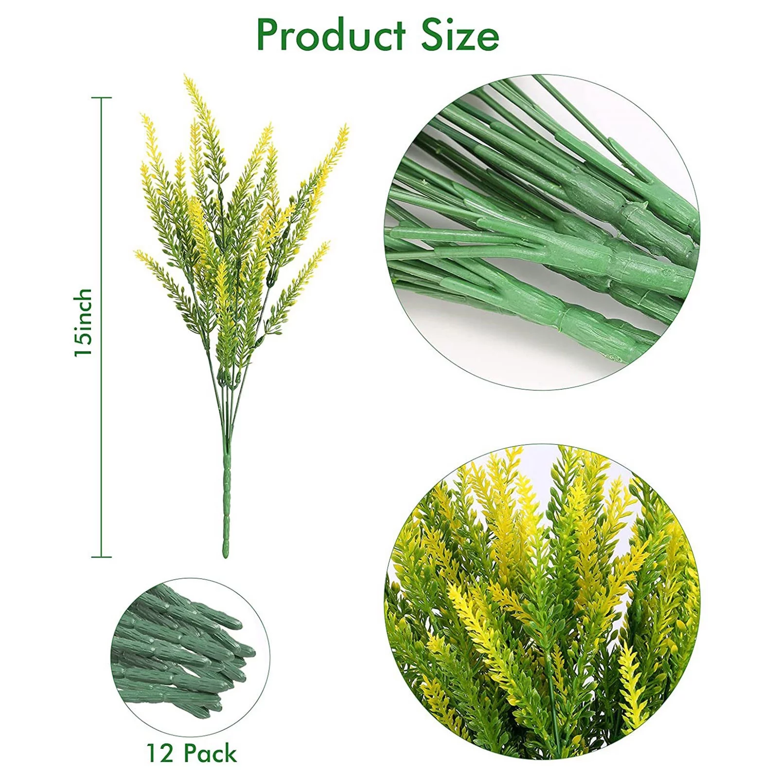 Yeetfub Artificial Flowers for Outdoors 12Pc Bundle Flowers Artificial Lavender Faux Plastic Purple Flowers For Home for Wedding Home Faux Flowers Bulk Gift for Mothers Day