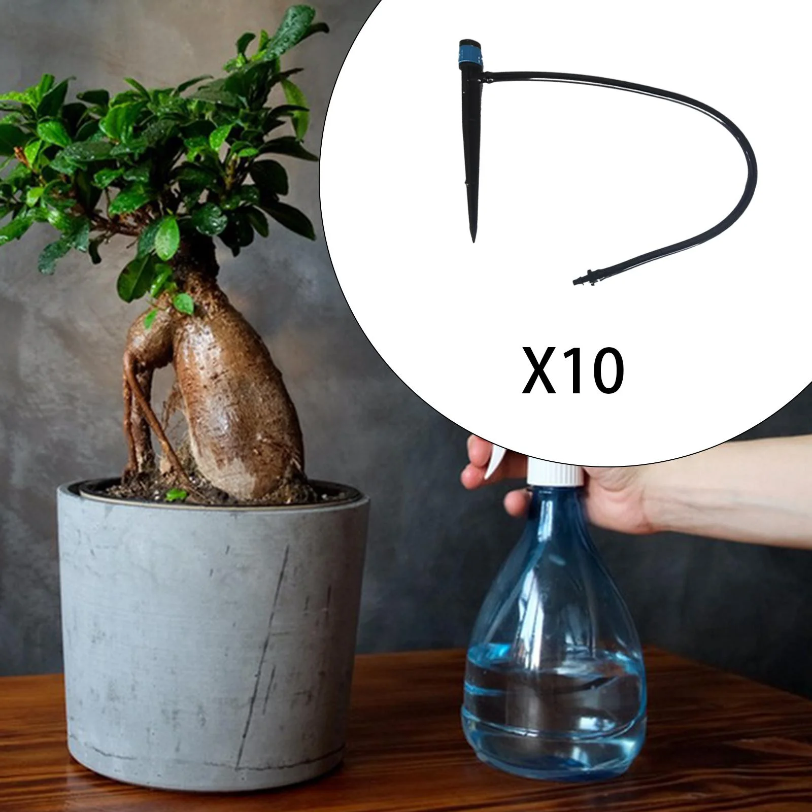 Gazechimp 10 Pieces Drip Irrigation Emitter Gardening Irrigation System for Lawn Patio