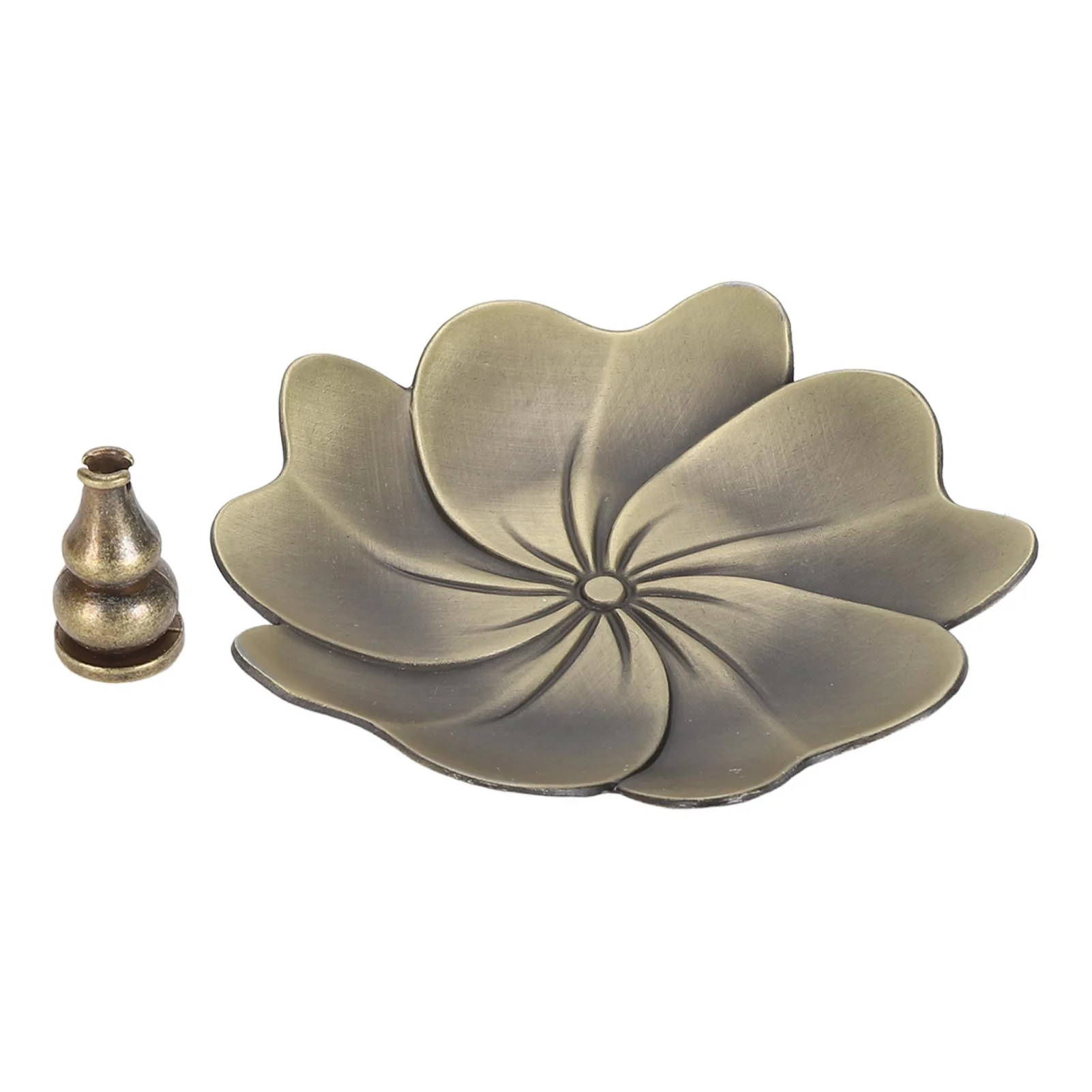 Gonyscag Sakura Flower Incense Holder Alloy Incense Burner Holder Stress Relief Exquisite Incense Tray with Gourd Incense Stick Holder for Bedroom(2)