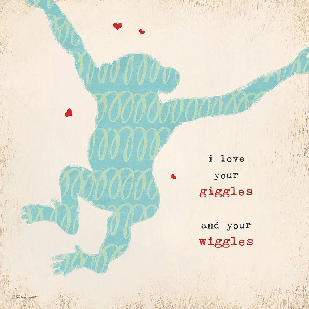 Marrott, Stephanie 12x12 Black Modern Framed Museum Art Print Titled - Love Your Wiggles