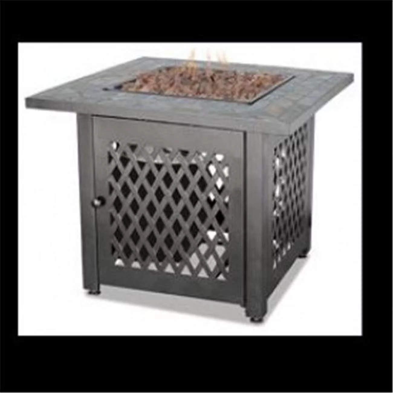 Lp Gas Outdoor Firebowl With Slate Tile Mantel