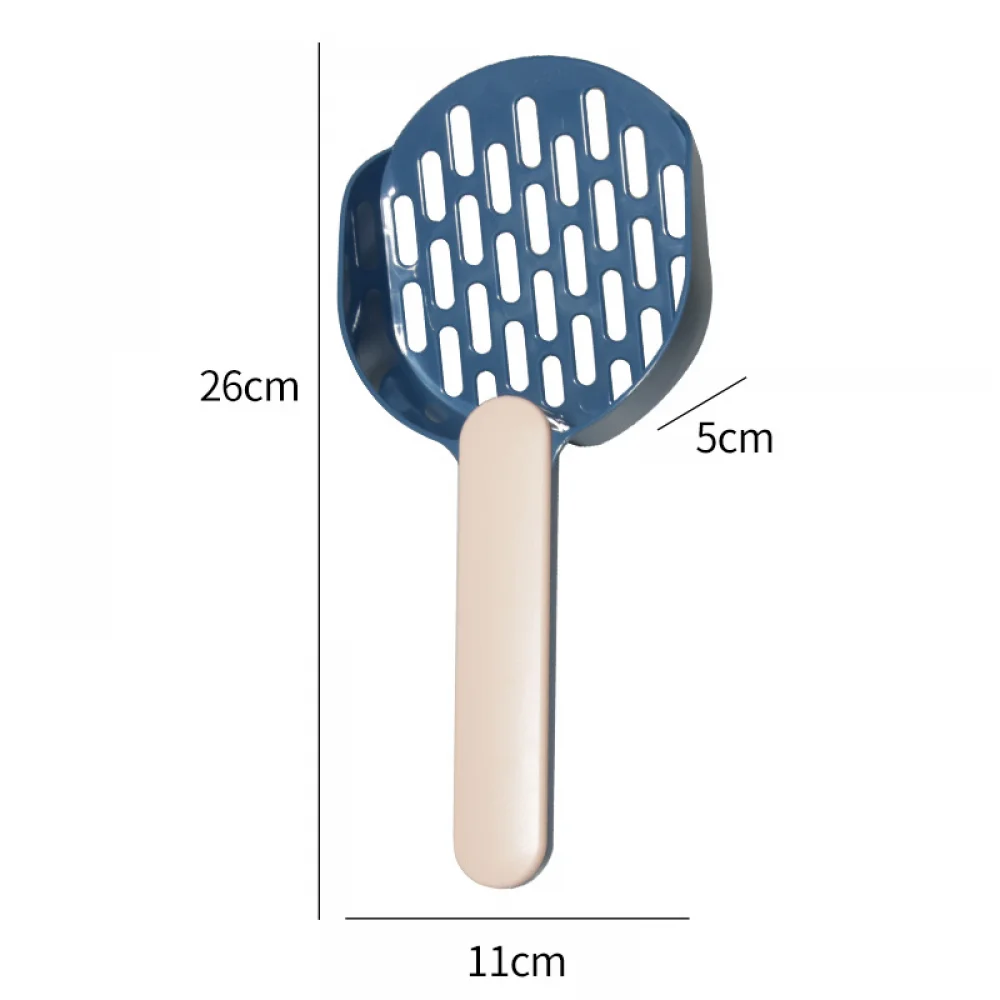 Cat litter spoon puppy garbage cleaning sieve shovel bag clip spoon（cat litter shovel blue pink）