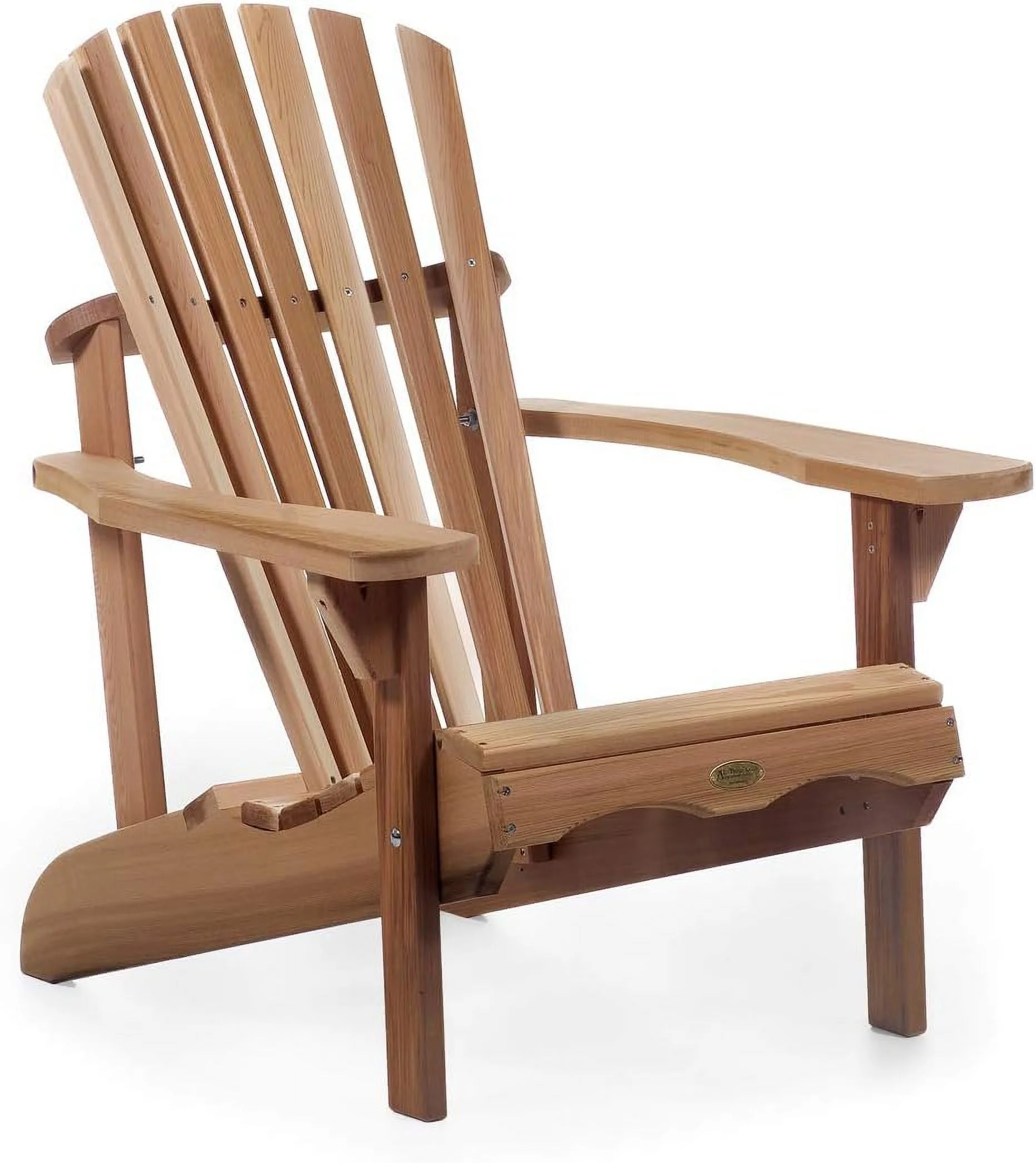 AA21 Adirondack Adult Cedar Patio Chair | Outdoor Wood Furniture & Garden Chair | Ergonomic Back Support, Unassembled Deck Chairs 32X36x38”