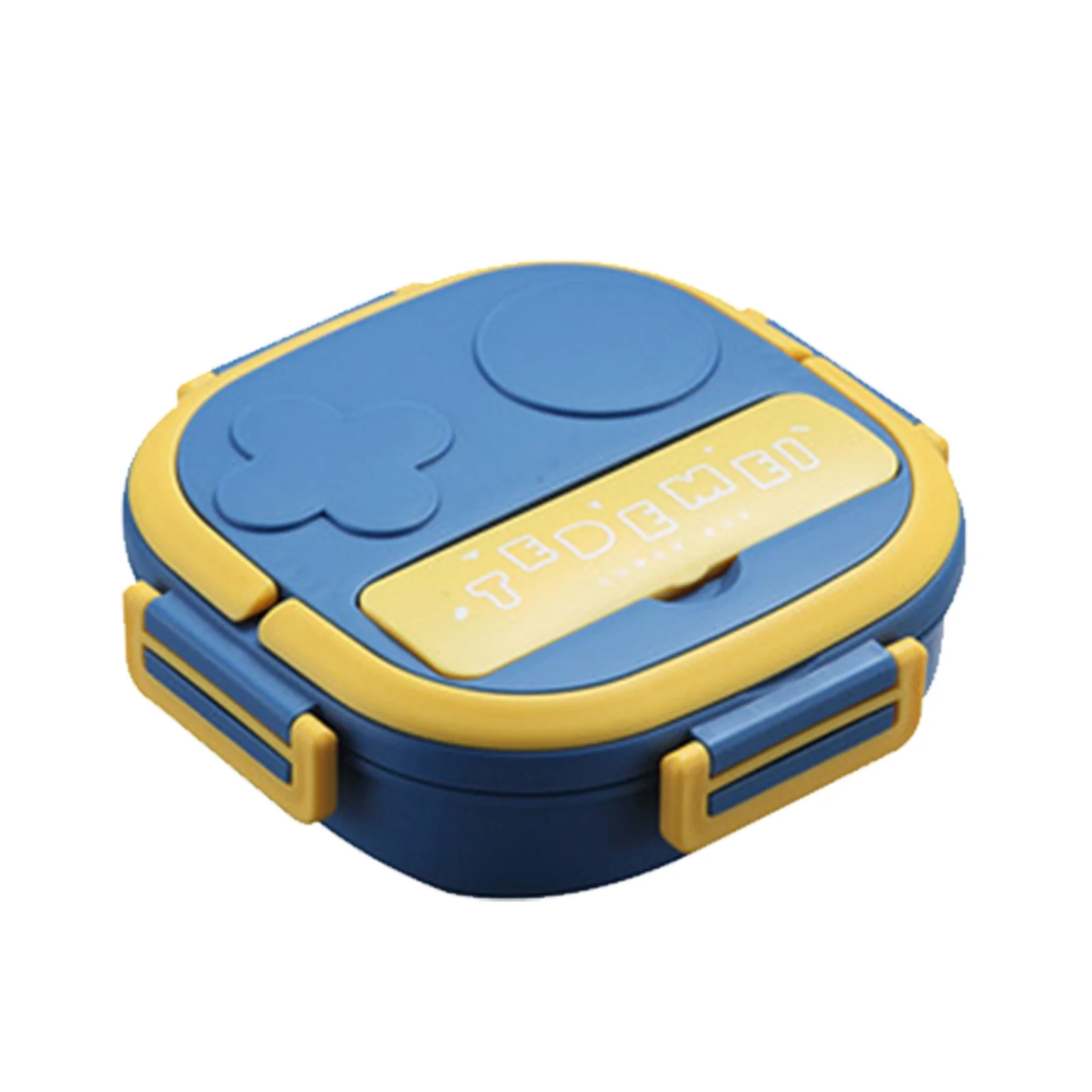 FHKOEGHS Dining Table with Storage Set for 4 Two Grid Portable School Lunch Box Bento Thermal Insulated Food Container Stainless St