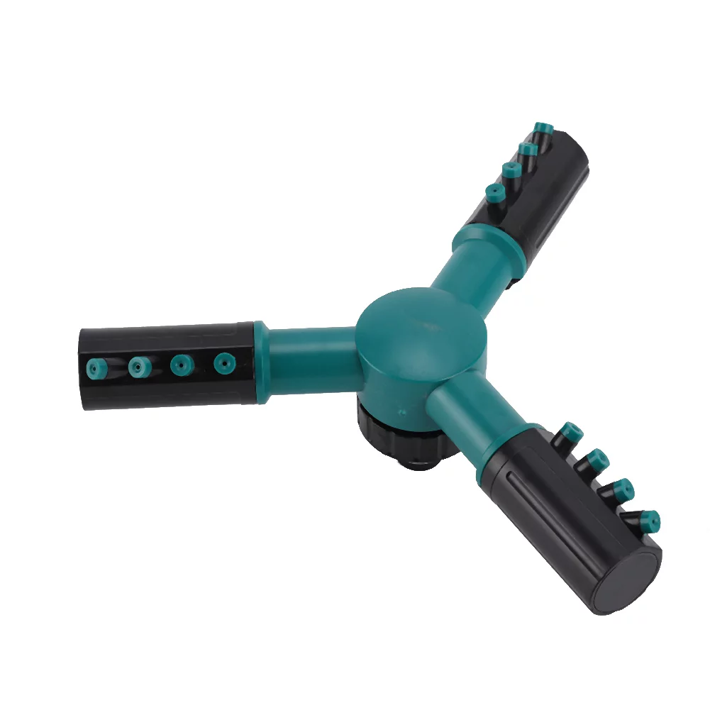 Garden Irrigation-Three-way Spray Head 360 Degree Rotating Sprinkler Garden Irrigation (Dark Green)