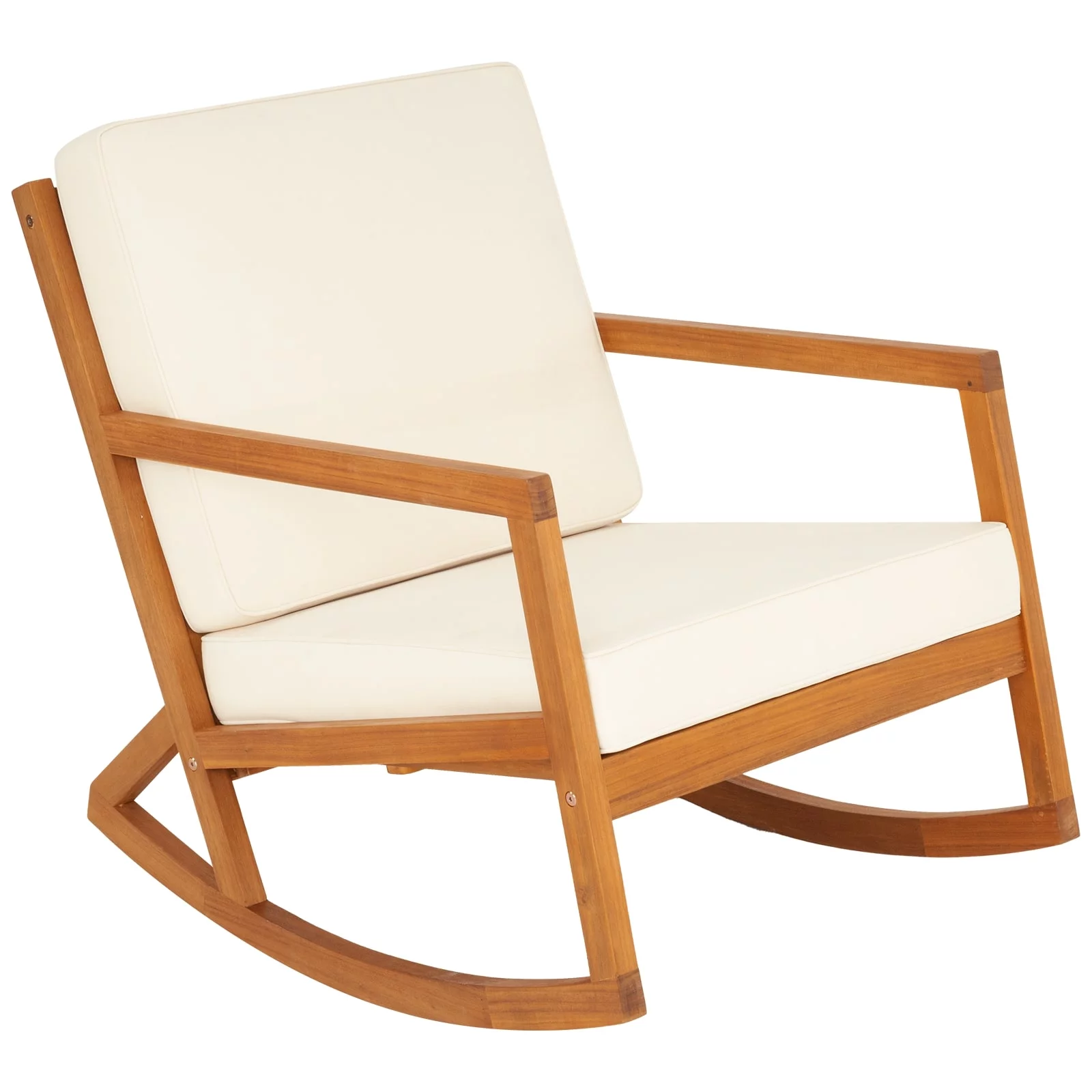 Idzo Patio Rocking Chairs with Premium Thick Cushion (Beige Version) - 500lbs Capacity