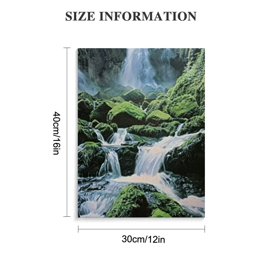 QFMY Waterfall Landsscape Forest Scenery Wall  Art  12x16 in