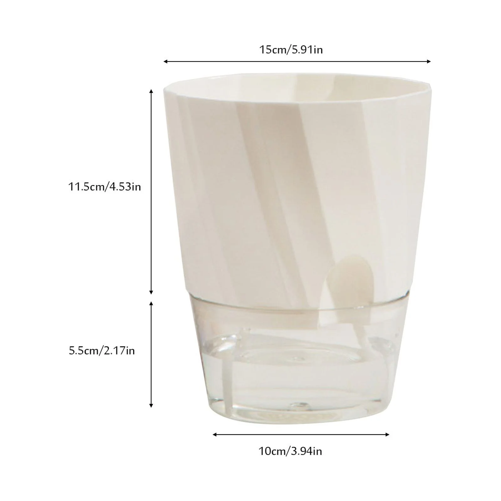 DYWADE 4/July Self Watering Planter African Violet Pots Clear Automatic Watering Planter Flower Pot Square Pot for All House Succulents Herb B One Size