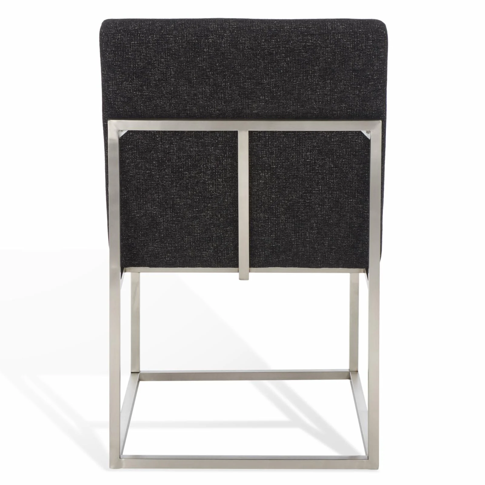 SAFAVIEH Couture Jenette Modern Boucle Solid Dining Chair, Black/Silver