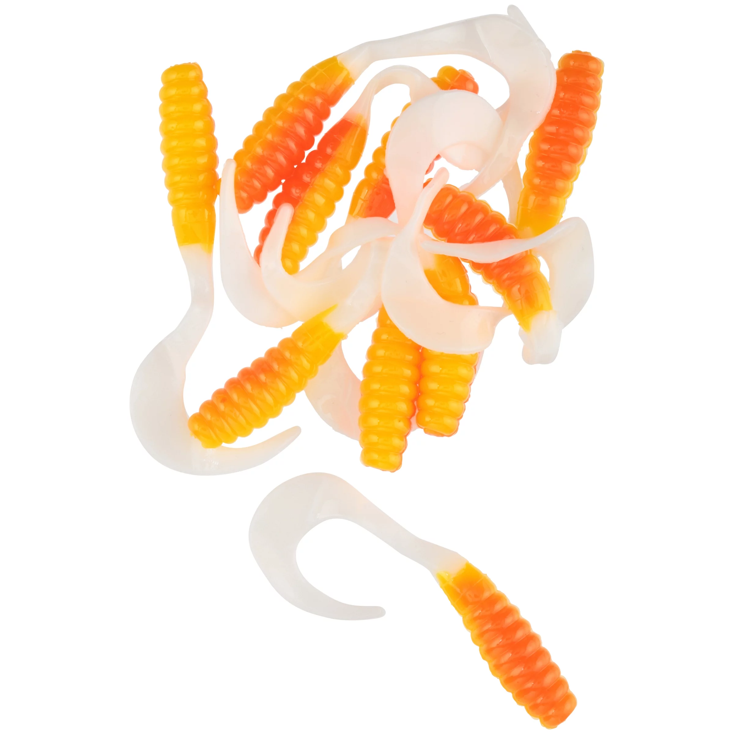YUM Ribbontail Grub Soft Plastic Tangerine Cream 3