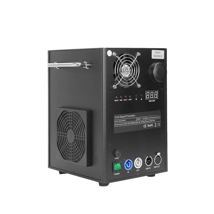 MOKA SFX Cold Spark Machine 750w DMX Remote Stage Cold Sparkler Fountain for Wedding Party Indoor/Outdoor