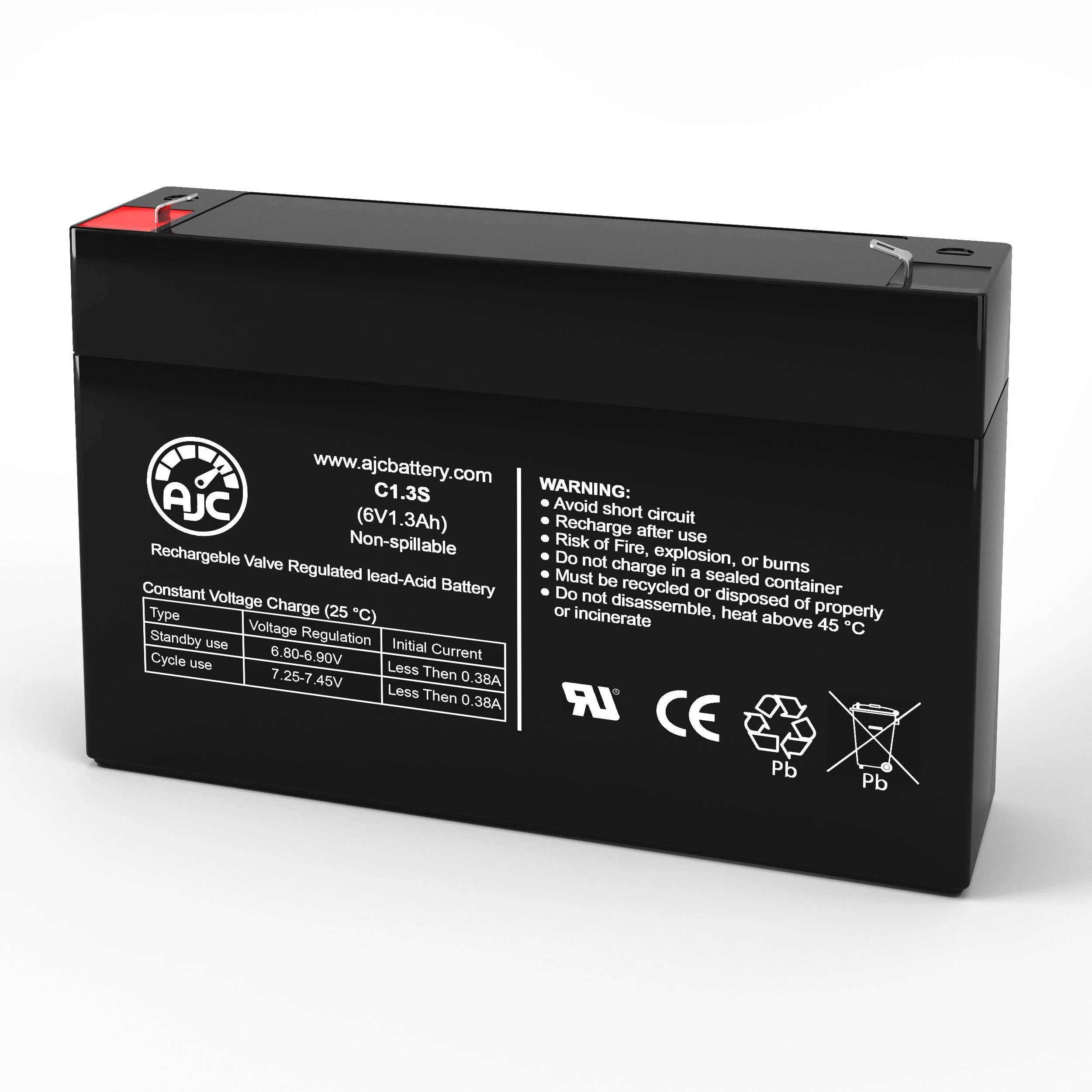 Gilson 3 6V 1.3Ah Lawn and Garden Battery - This Is an AJC Brand Replacement