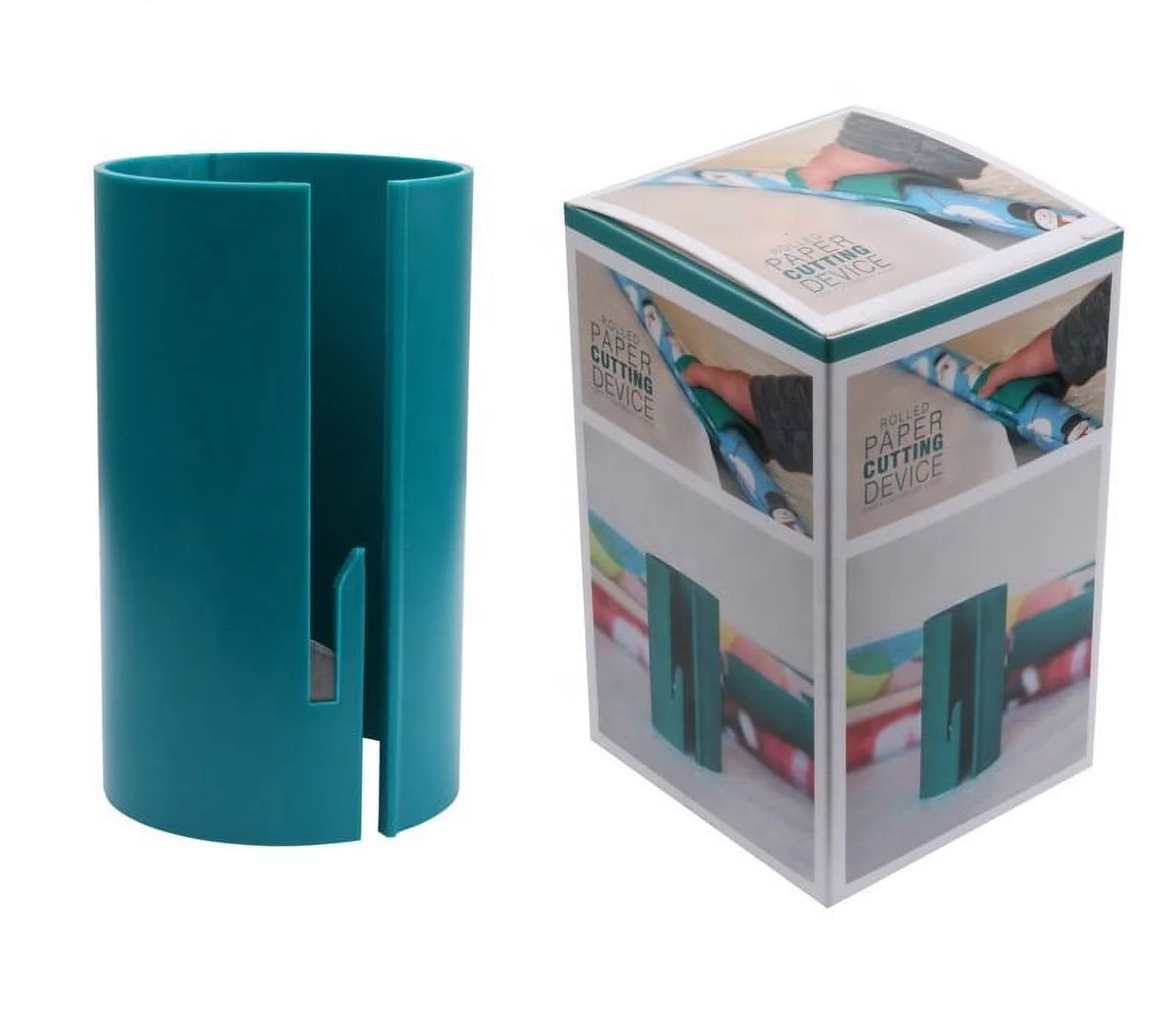 Christmas Wrapping Cutting Tool Stainless Steel Blade, Gift Wrapping, Paper Cutter, Green, Xmas Cutter 1 Pack