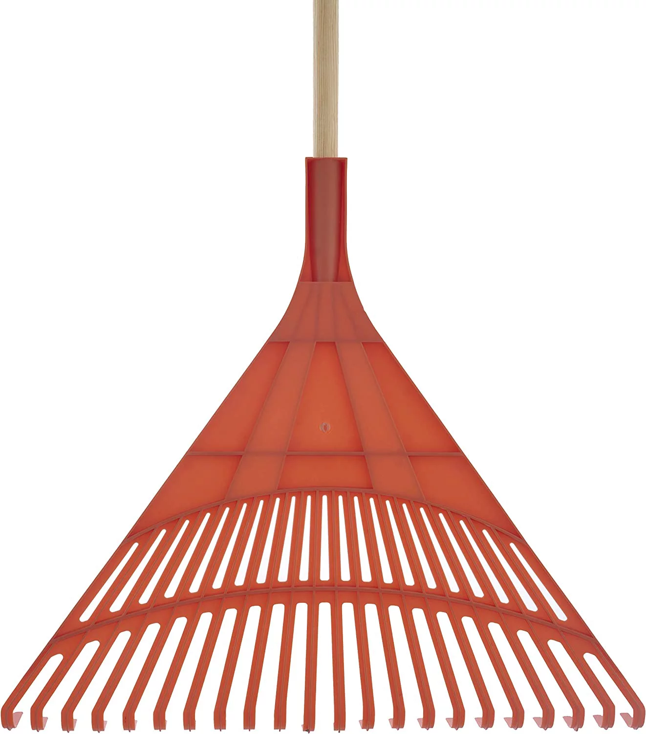 Superio Leaf Rakes for Gardening Pack of 2 Durable Hardwood Handle Lawn Rakes for Kids and Adults, Green and Orange