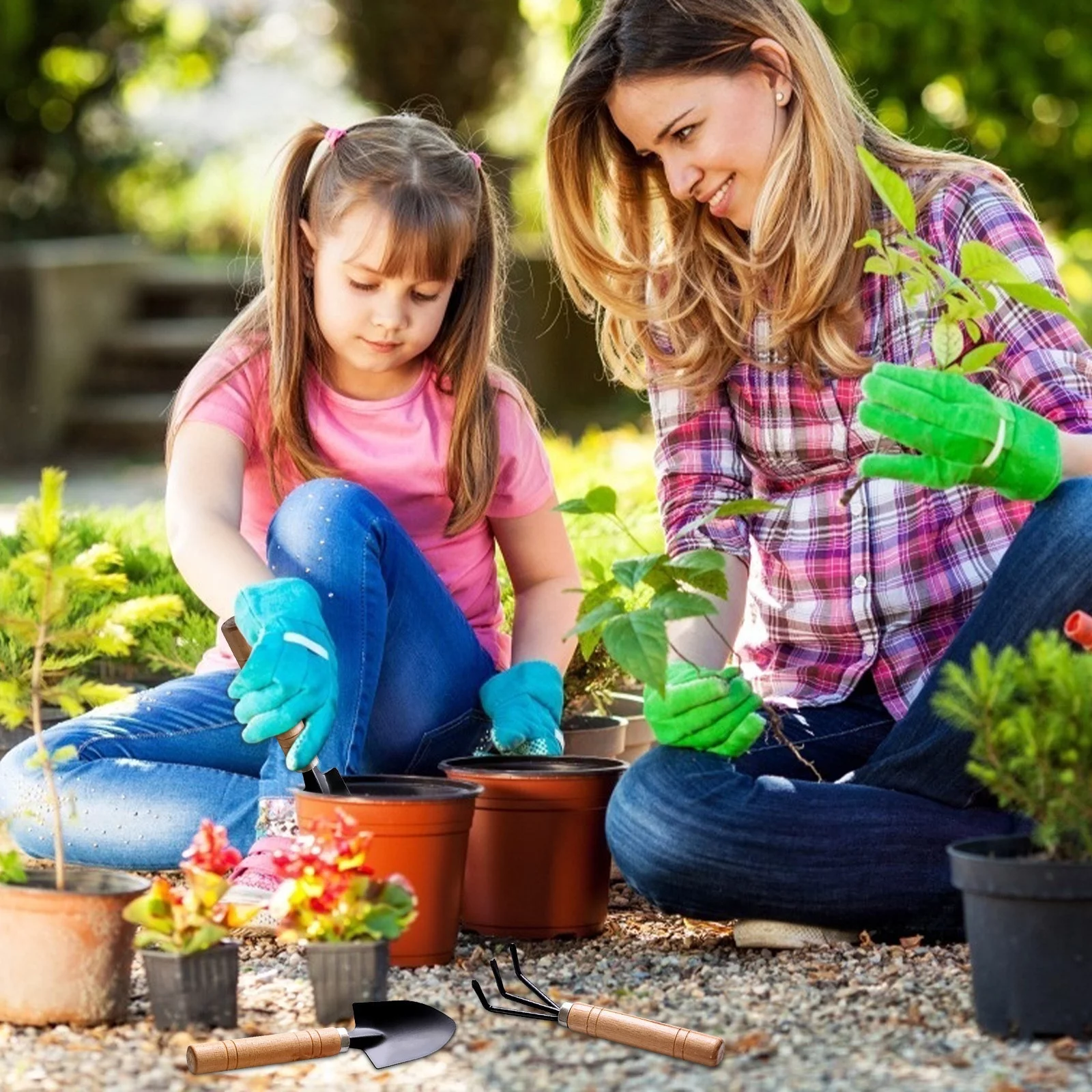 Egmy Garden Small Shovel Planting Tool Gardening Supplies Combination Set