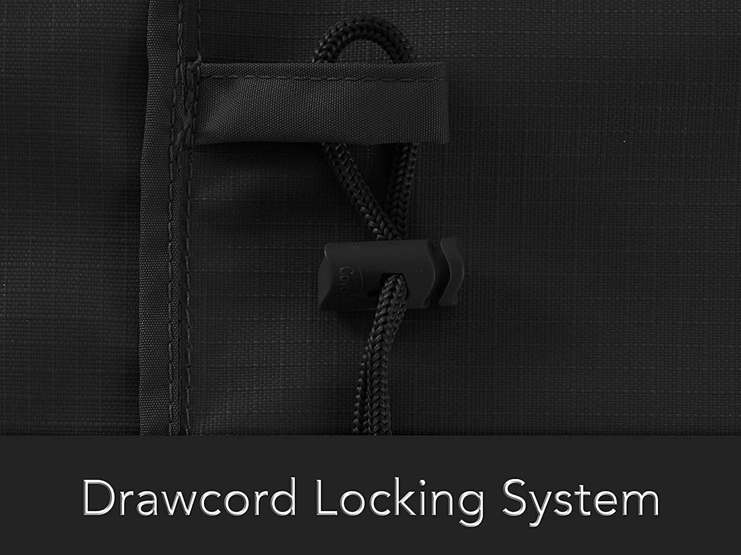 Chiminea Cover - Heavy-Duty Polyester, Weather Resistant, Drawcord , Grill And Heating, 32DIAMETER X 60H, Ripstop Black