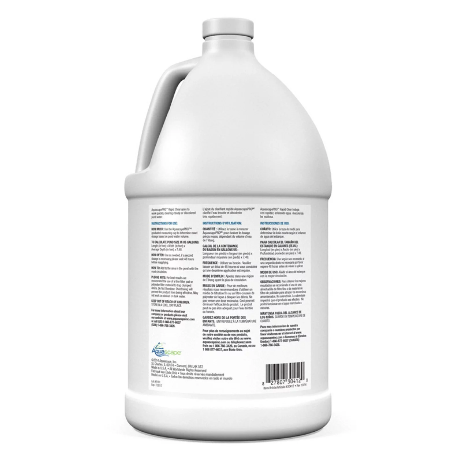 AquascapePRO 30412 AquascapePRO Rapid Clear-Liquid - 1 gal