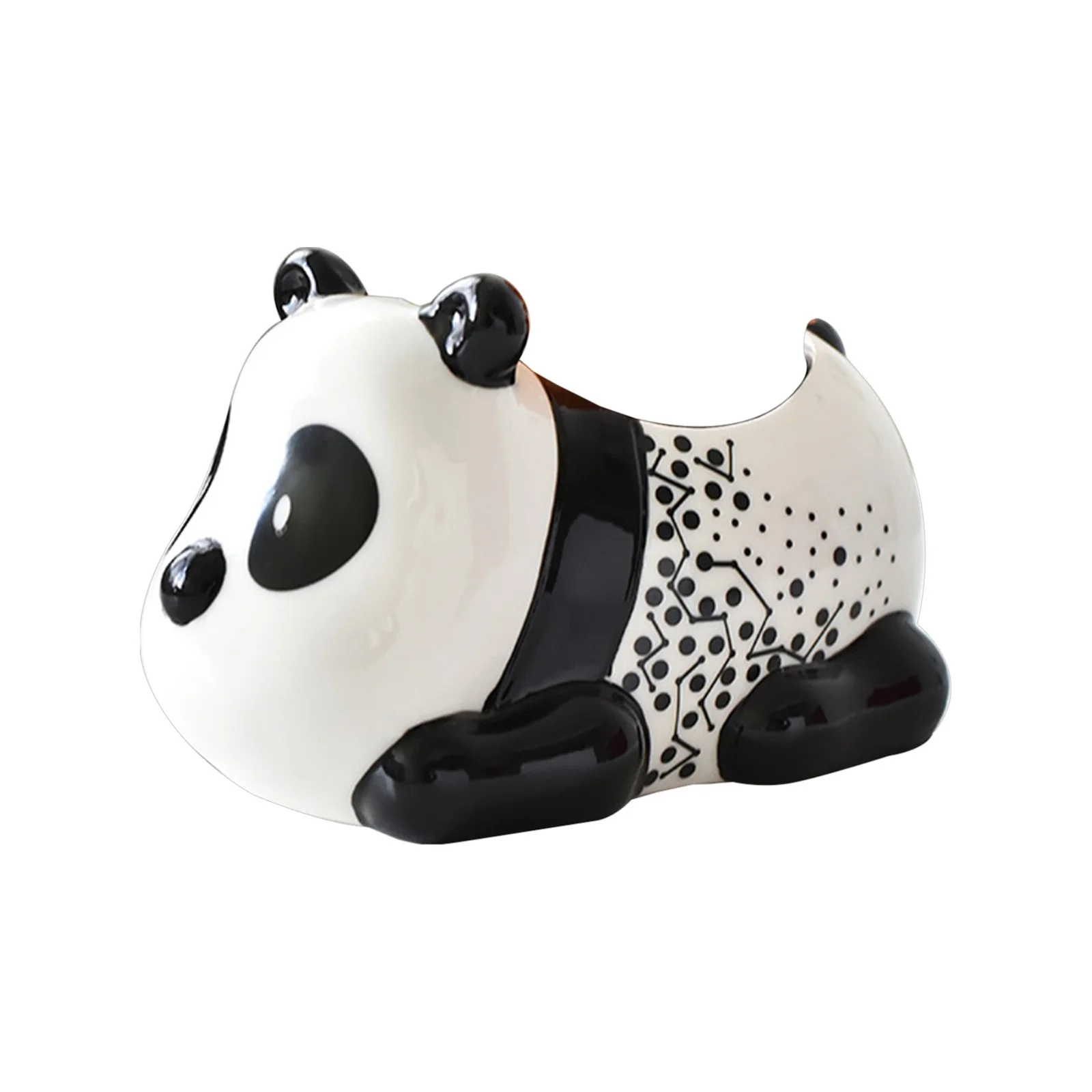 Flower Baskets for Wall Ceramic Flowerpot Fleshy Potted Panda Flowerpot Cartoon Fleshy Creative Gardening Animal Flowerpot 1pcs