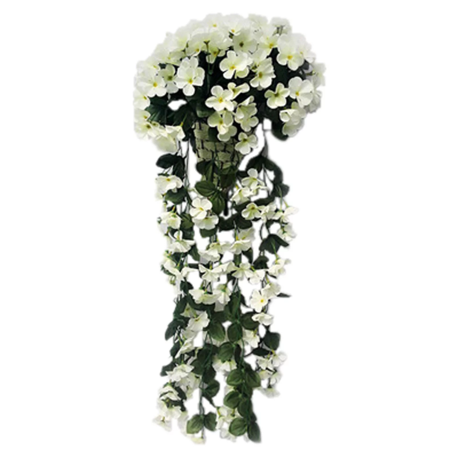 Wedding Flower 1 Pcs Artificial Vines Flower Wall Hanging Rattan Flower Home Decor For Wall Indoor Outdoor Hanging Baskets Wedding Garland Decor Hanging Basket Flowers Living Room