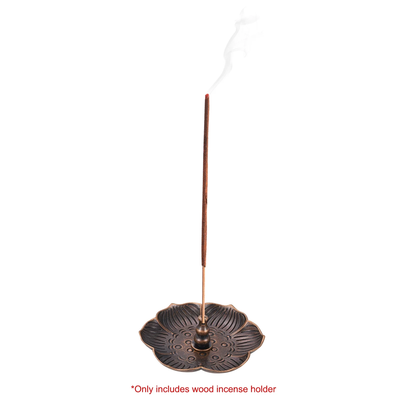 Uxcell 1 Set Flower Incense Holder Incense Burner Holder Gourd-Shape Ash Catcher Living Room Bronze