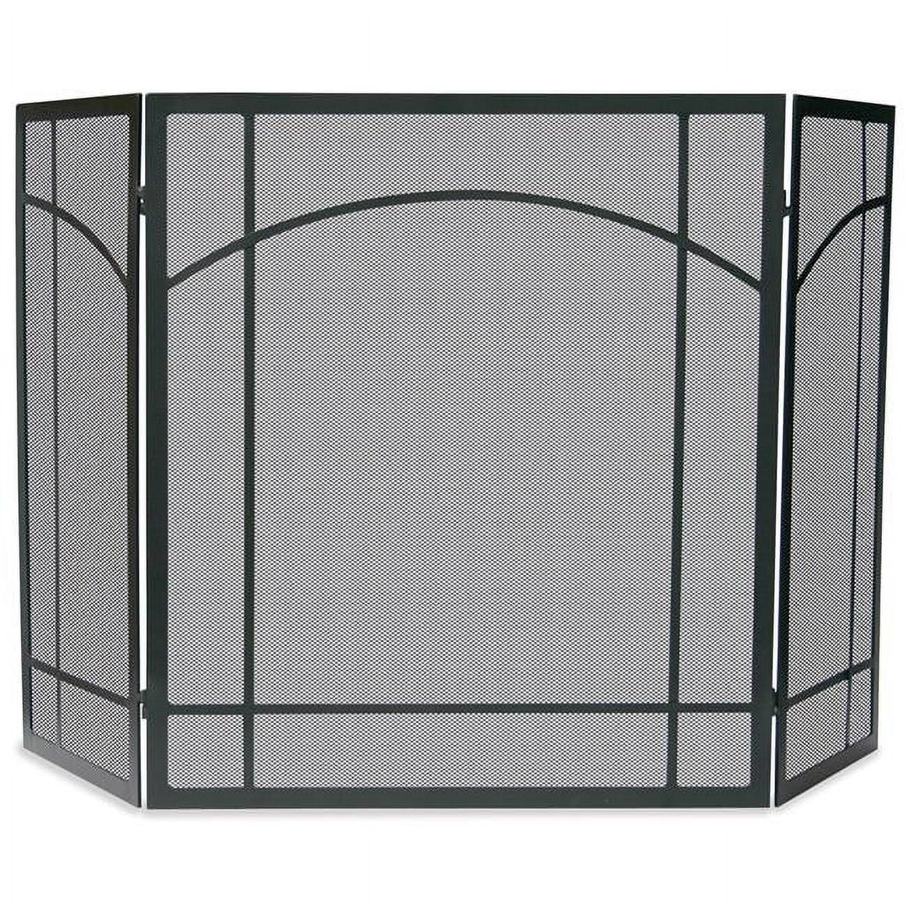 3 Fold Black Wrought Iron Mission Screen