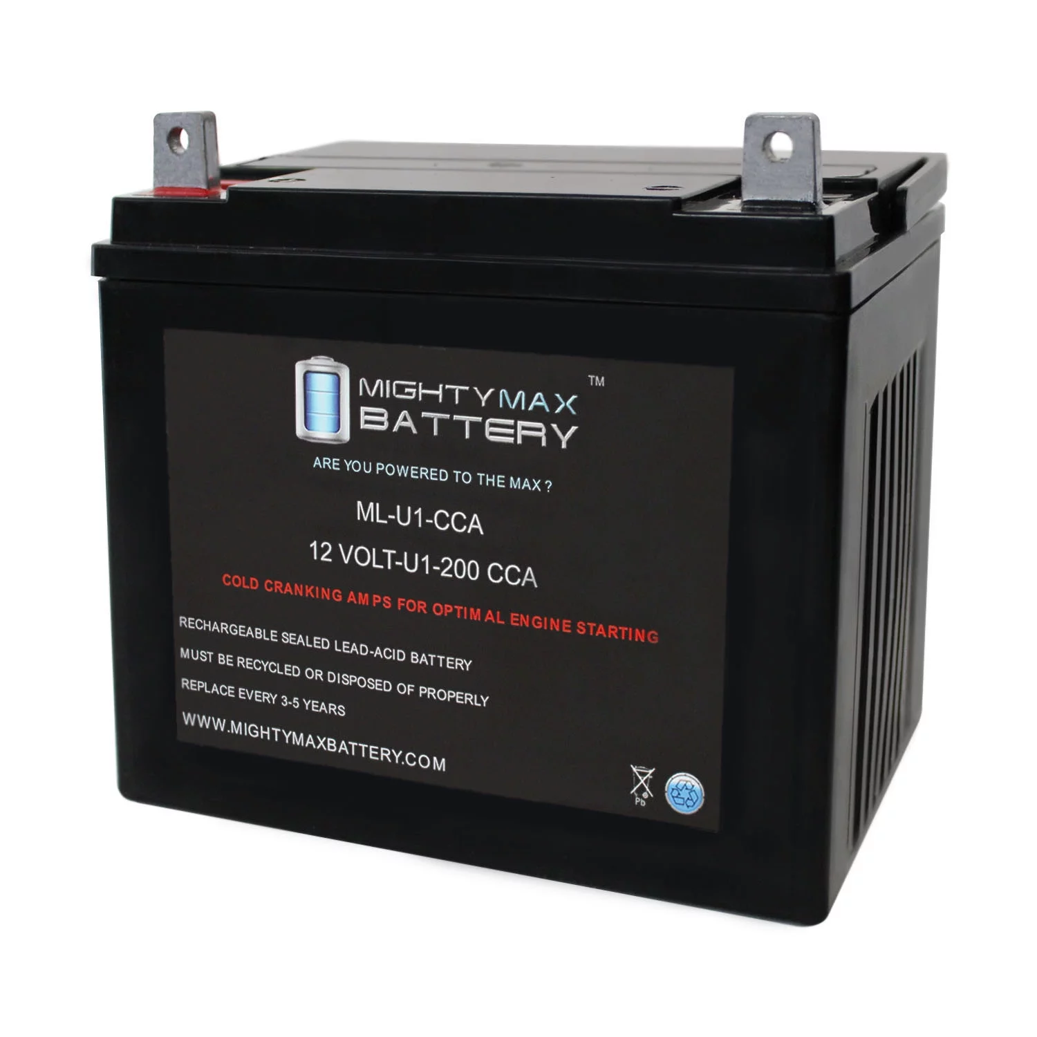 Mighty Max Battery ML-U1 12V 200CCA for Dixon Black Bear 44 0Turn Lawn Mower