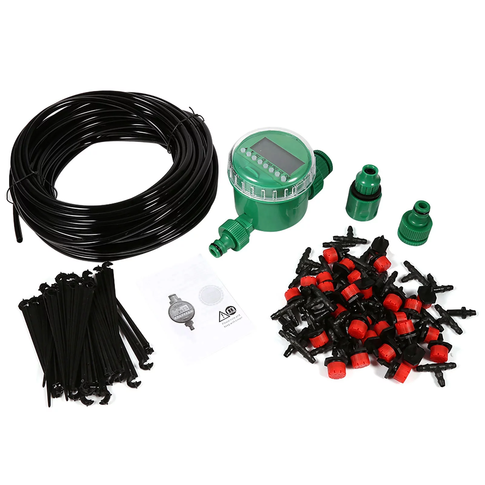 Samfox Garden Hose, Auto Timer Plant Self Watering Drip Irrigation Micro System Garden Dripper Hose Kits 1 Set 20m