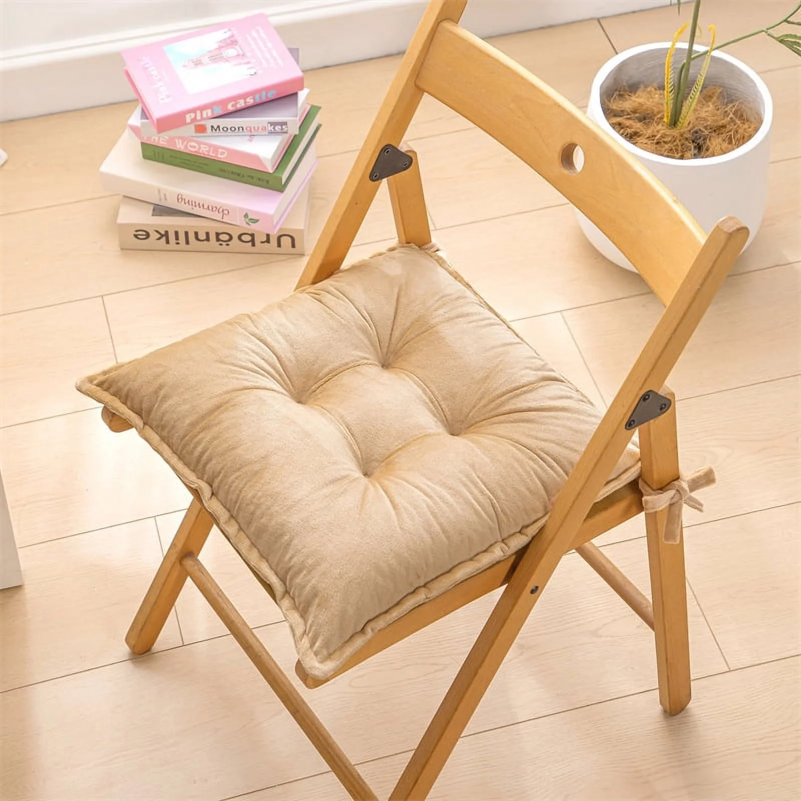 NAMZI Seat Cushion Garden Patio Home Kitchen Office Thicken Comfy Seat Cushion, camel 20