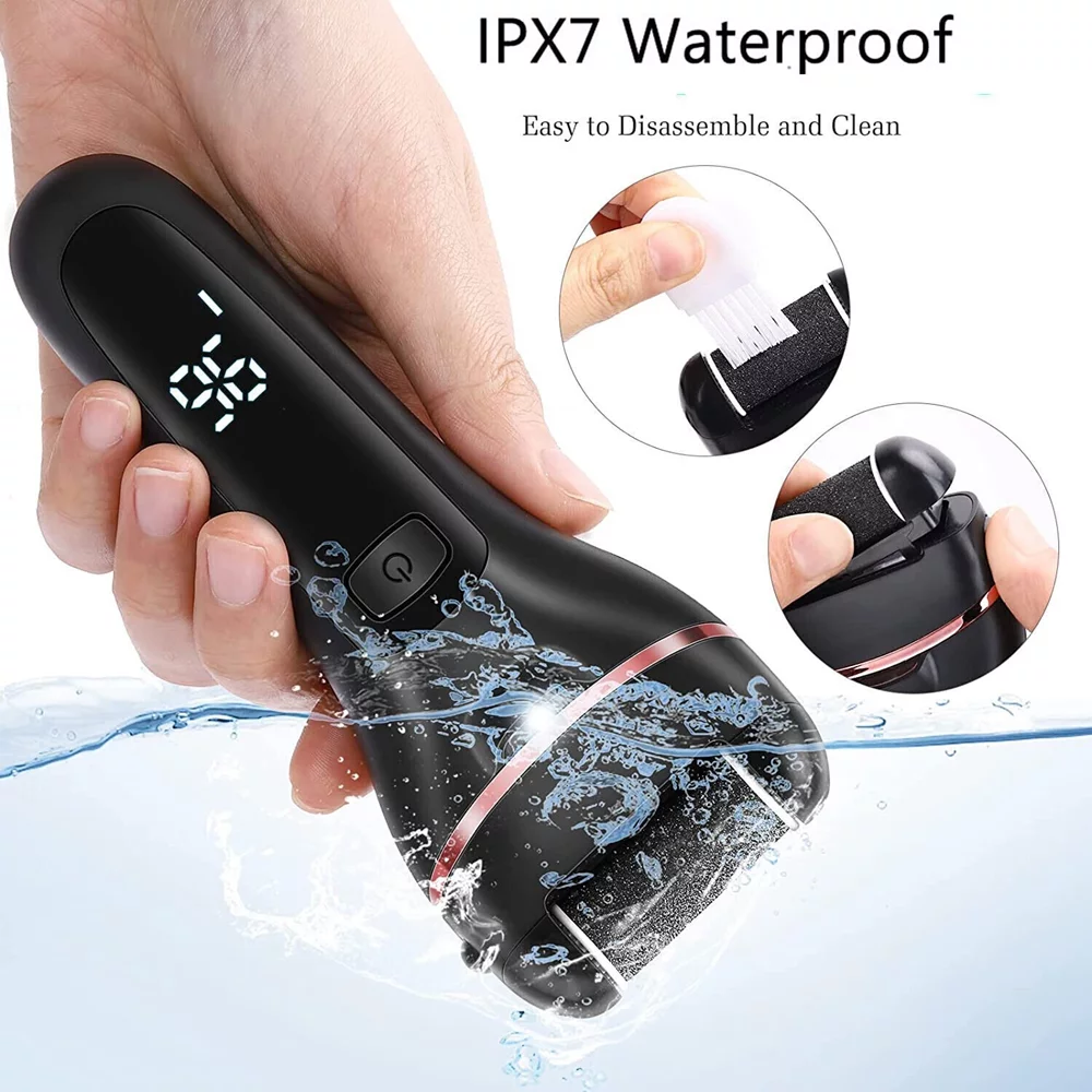 Electric Foot File Callus Hard Skin Remover Pedicure USB Rechargeable Tool Kits