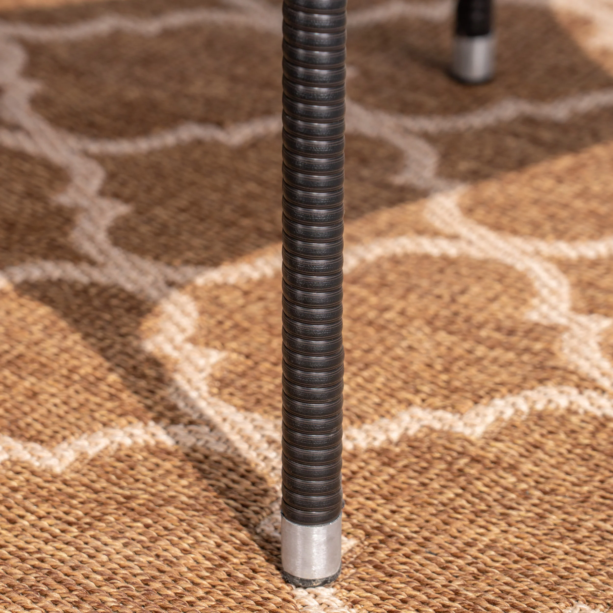 Outdoor 7 Piece Acacia Wood / Wicker Dining Set, Teak, Multibrown