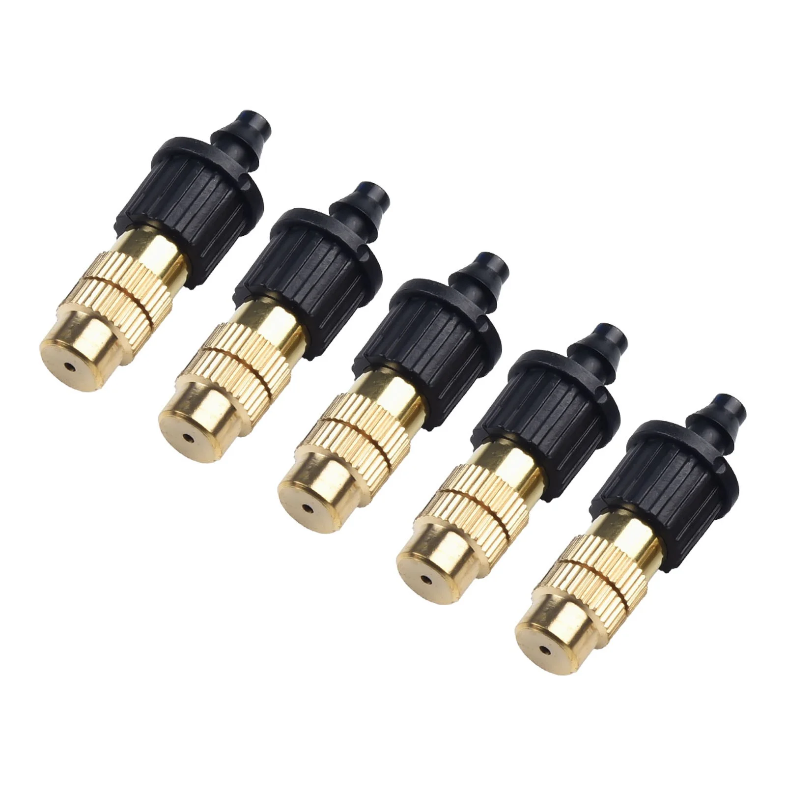 5 Pcs Brass Fog Mist Nozzle Misting Fogging Cooling Spray Sprinkler Head Lawn