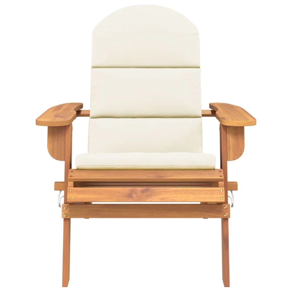 Aibecy Adirondack Patio Chair with Cushions Solid Wood Acacia
