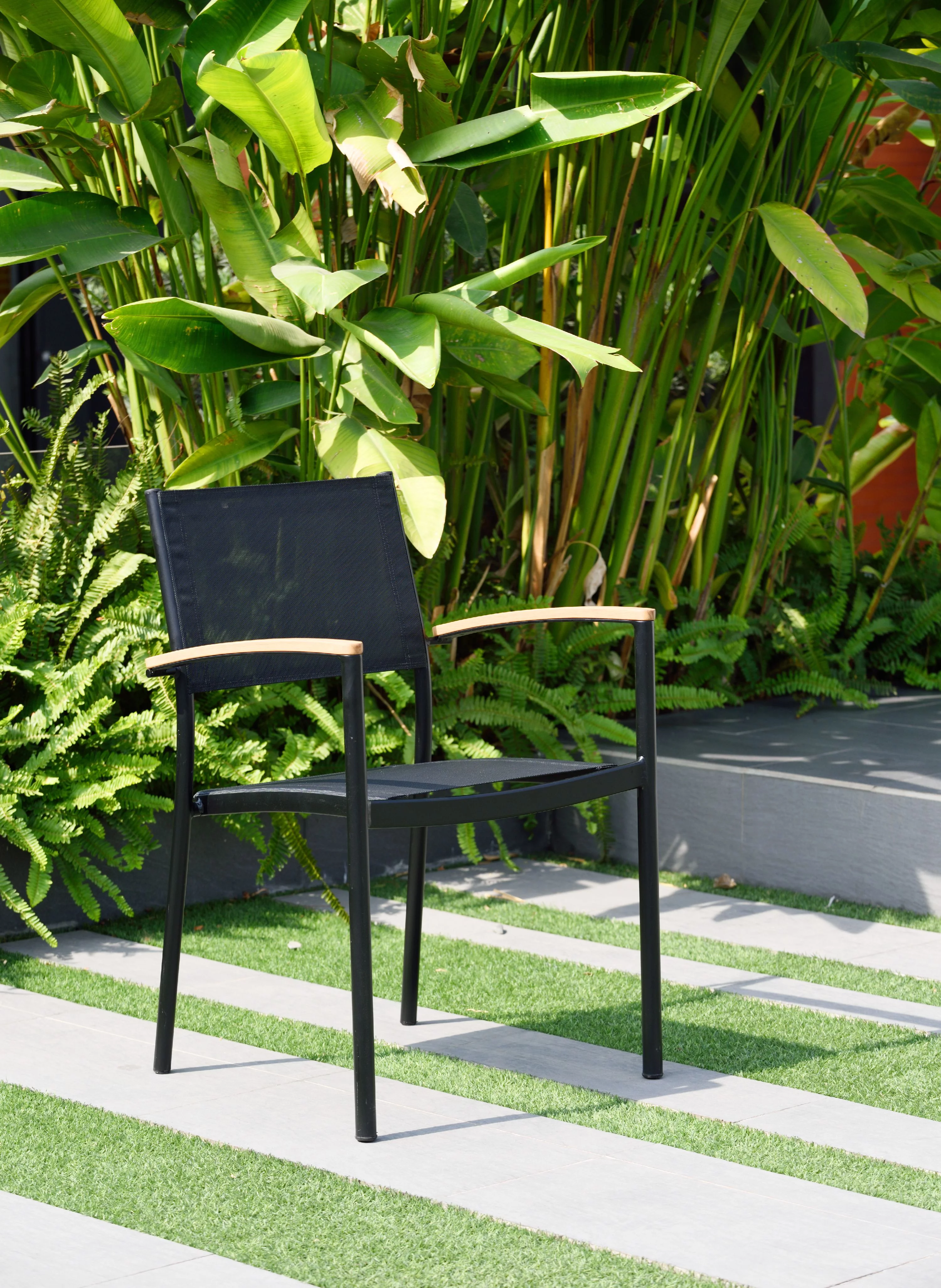 Amazonia Bellegard Teak Finish 7 Pieces Rectangular Patio Dining Set