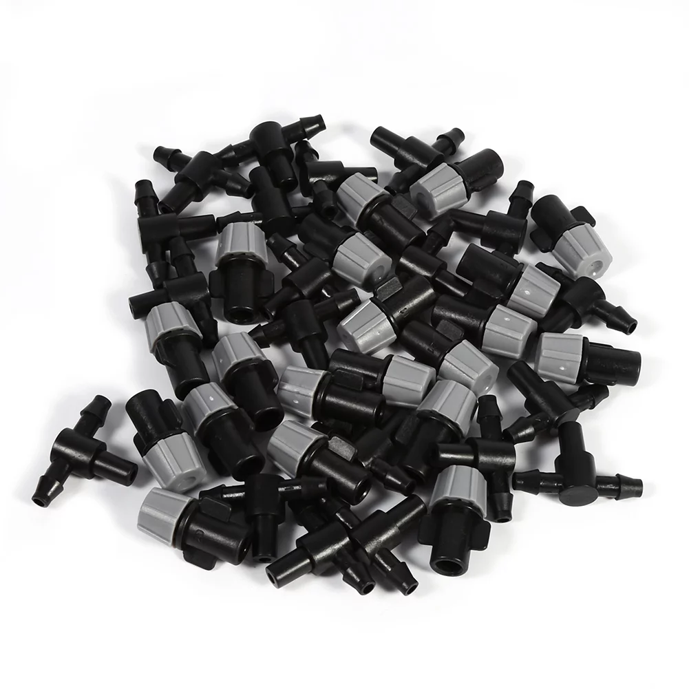 BLLBOO Sprinkler -Sprinkler Heads Atomizing Nozzle + Tee Joints Misting Watering Home Graden Irrigation 20Pcs