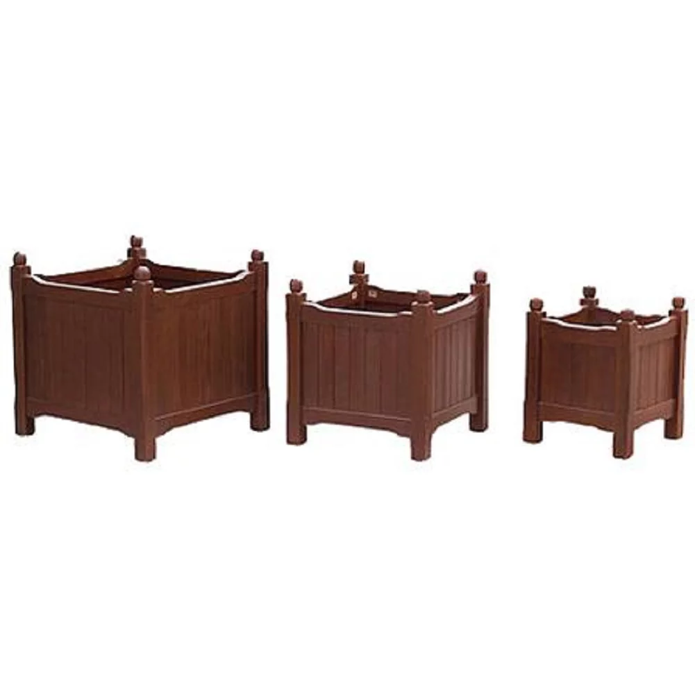 FSC Wood Flower Box Planters, Set of 3