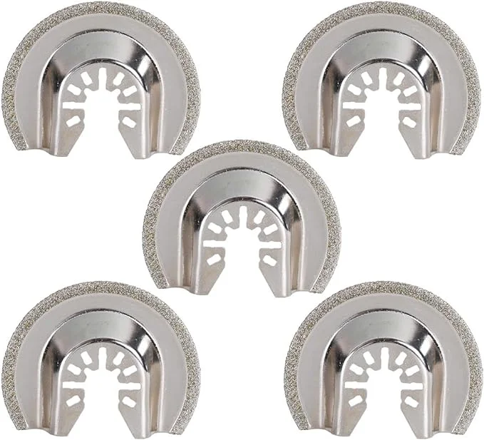 HIFROM Replacement Diamond Grout Removal Blade,2-1/2-Inch(64mm) Multi Tool Quick Realease Oscillating Saw Blade Compatible with Bosch, Craftsman, Chicago, Cougar More (Pack of 5)