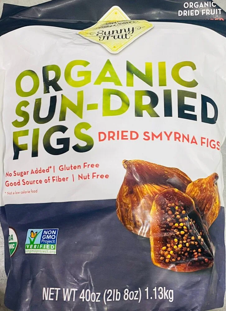 2x  USDA Organic Sun-Dried Smyrna Figs 40 oz Bag 2.5 Lbs - 2 PACK