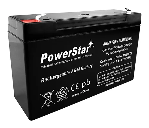 6v 12Ah Battery for Kids Ride on Cars & Motorcycles Toy 6 Volt