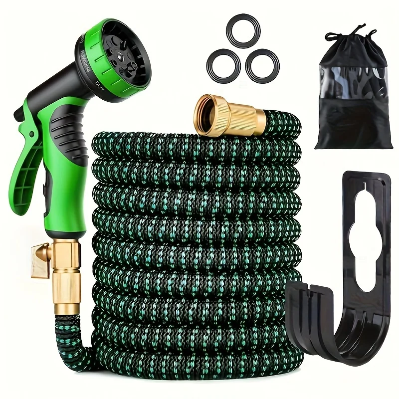 1pc Expandable Garden Hose Set 75ft to 125ft - Versatile High-Pressure Spray Nozzle for Car Wash & Lawn Watering