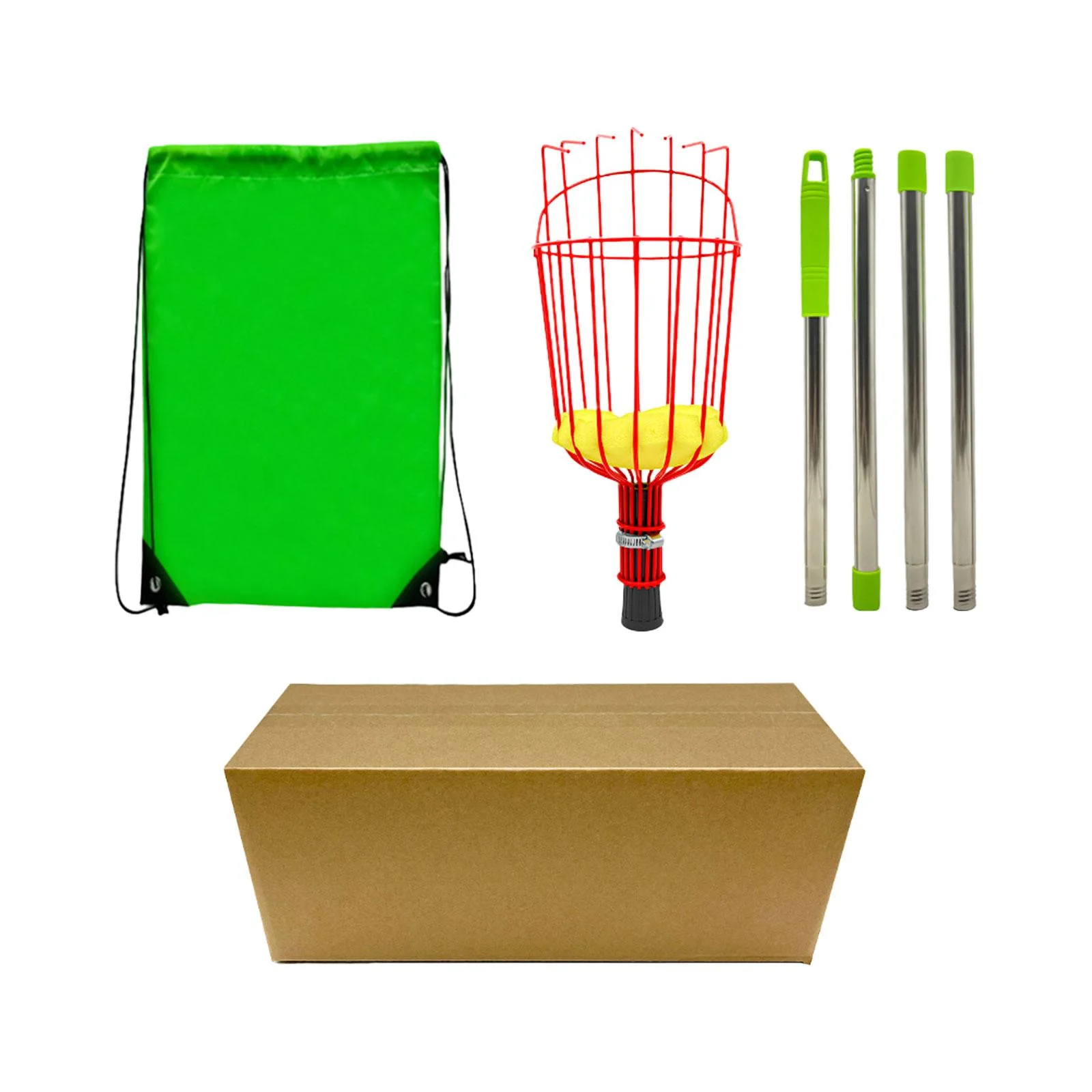 Fruit Picker Fruit Picking Equipment Portable Tree Picker Fruit Catcher Device Fruit Picking Harvester for Pear Peach Garden Cherry Mango 1.6 Meter