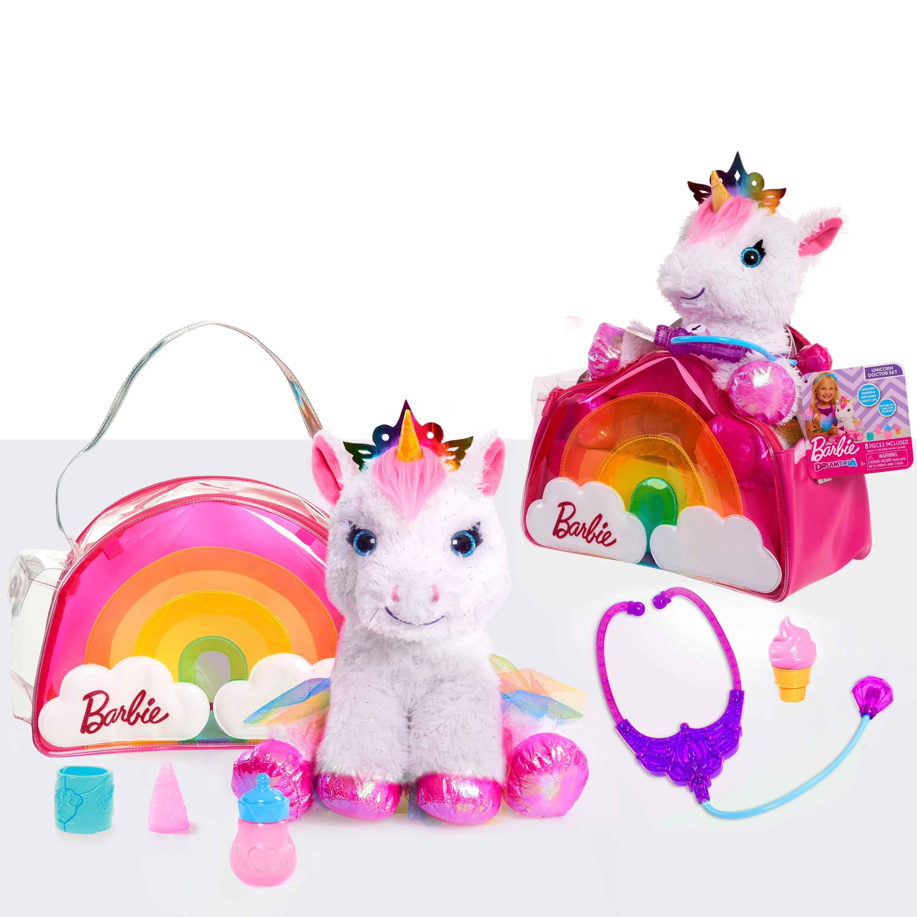 Barbie Dreamtopia 8-piece Doctor Set with Unicorn Plush,  Kids Toys for Ages 3 Up, Gifts and Presents