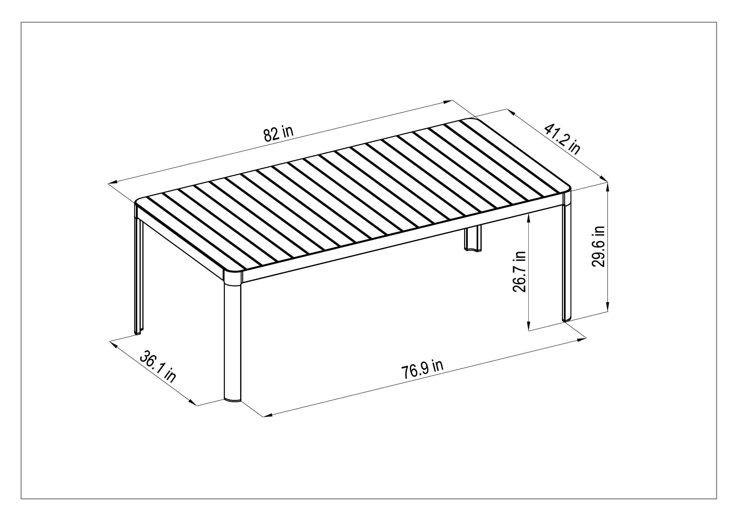 Amazonia Cardiff 9-Piece Teak Finish Wood 100% FSC and Aluminum Rectangular Patio Dining Set