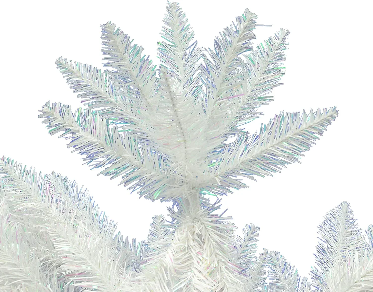 HYUN 6' Sparkle White Spruce Pencil Artificial Christmas Tree, Unlit - Faux Spruce Christmas Tree - Seasonal Indoor Home Decor