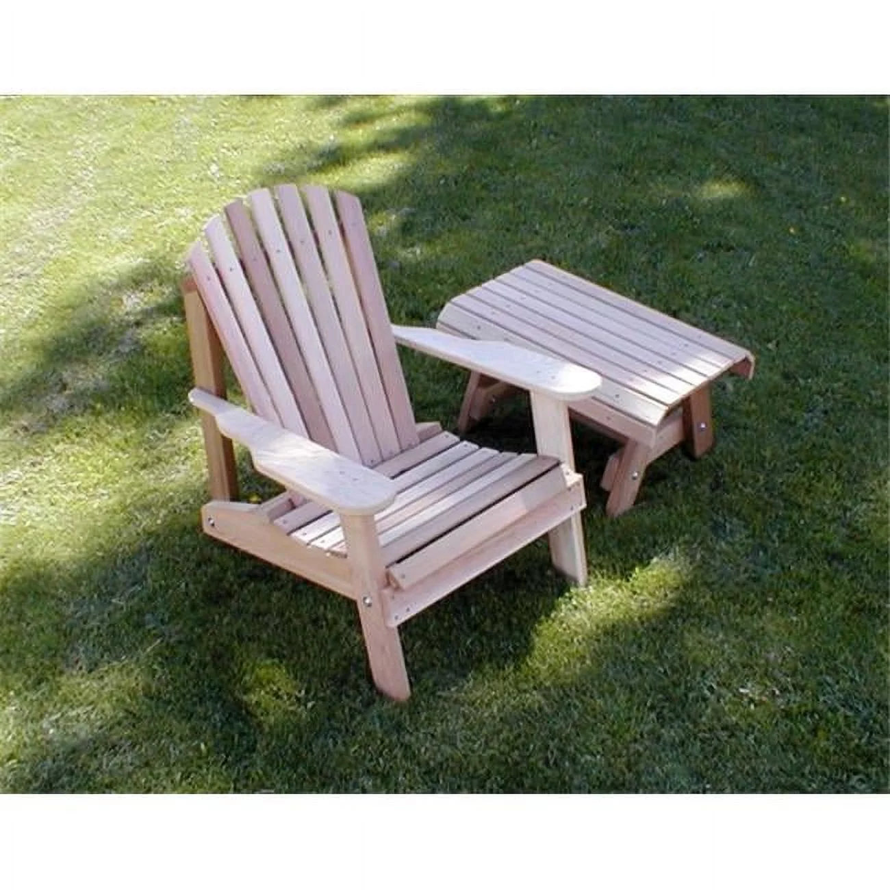 Creek Vine Designs  Cedar American Forest Adirondack Chair & Table Set - Natural
