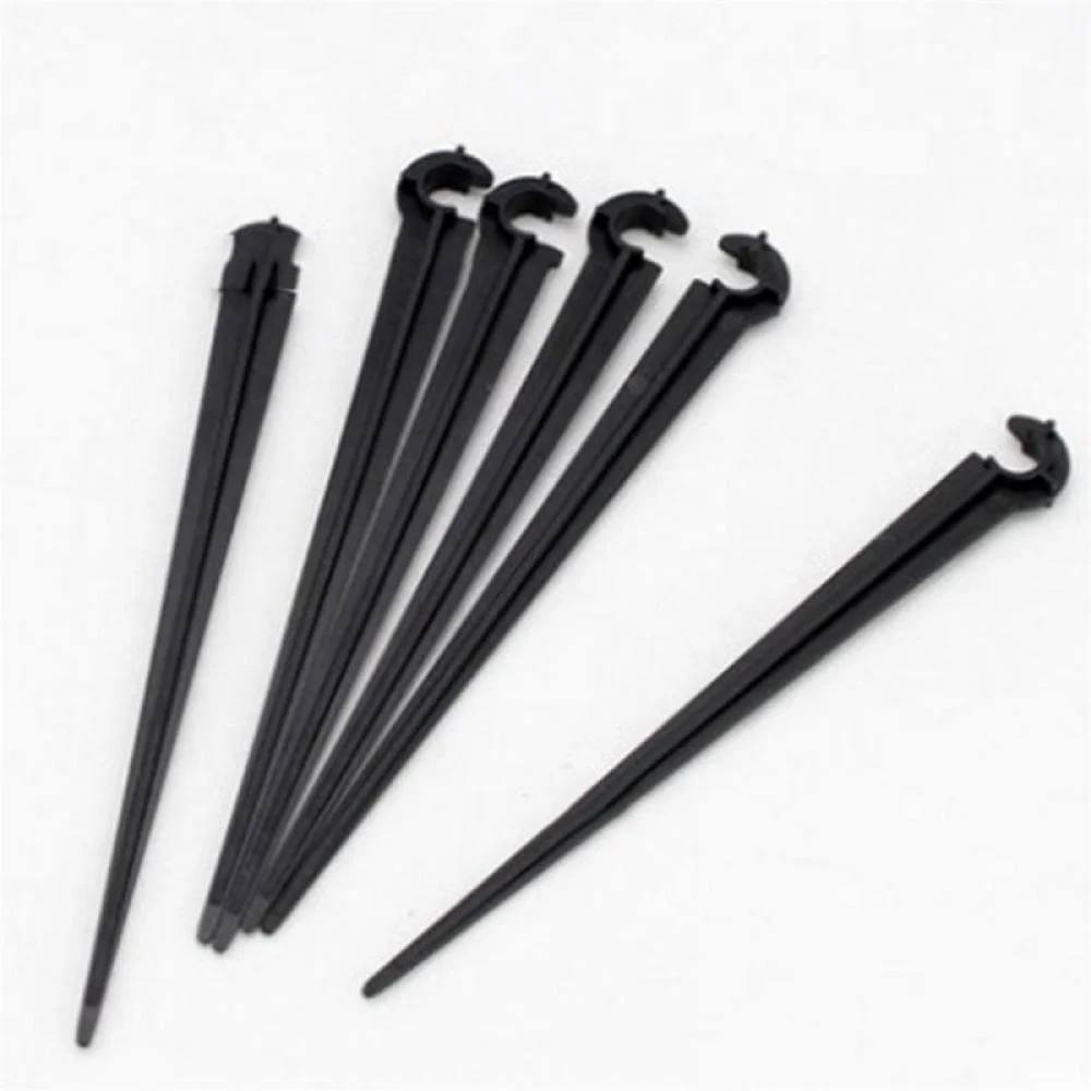 50-200PCS Durable 1/4'' C-type Hook Fixed Stem Support Holder Stakes For 4/7mm Hose Flowerpot Drip Irrigation Fitting Greenhouse