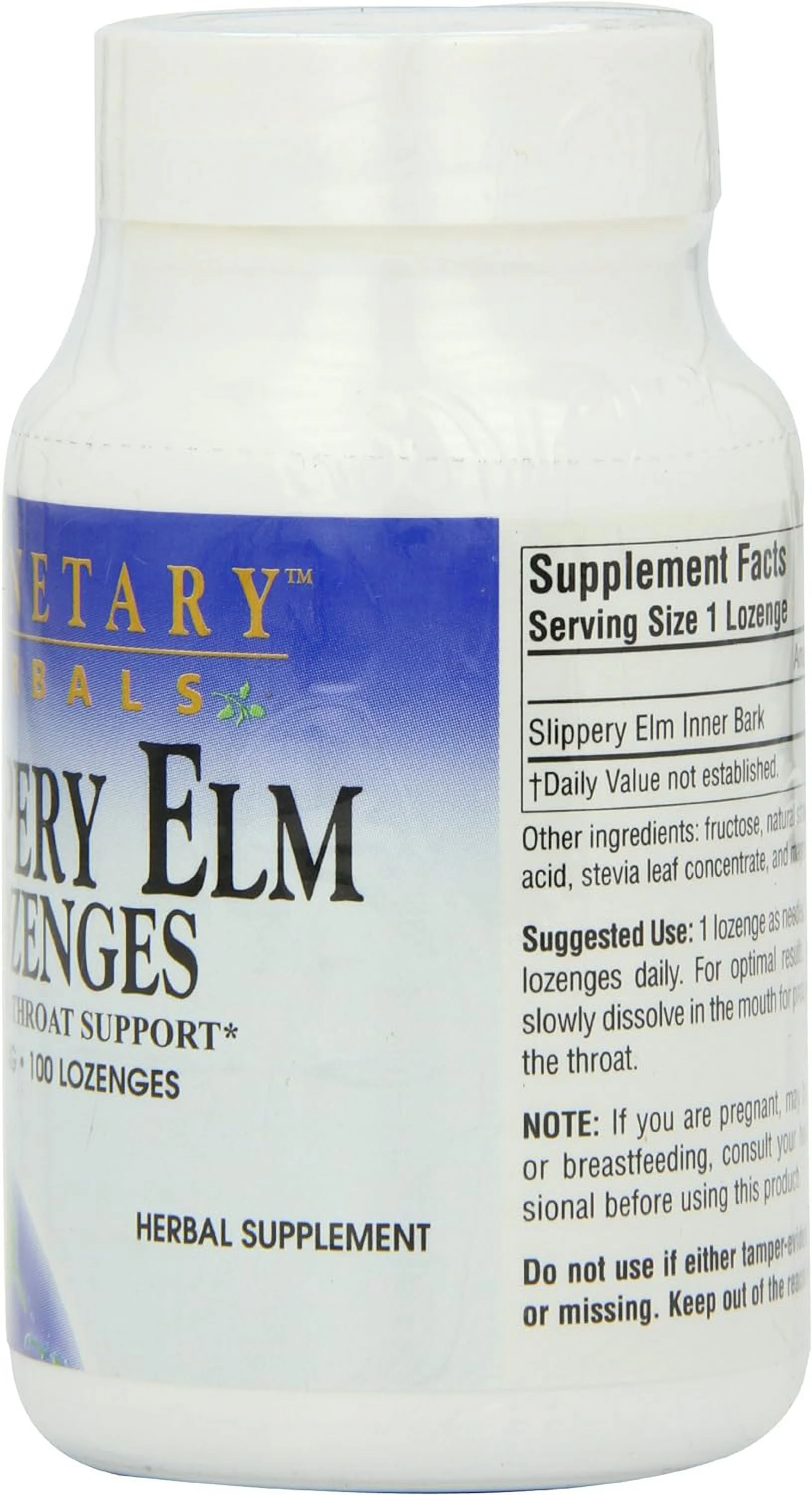 Planetary Herbals Slippery Elm Lozenges Strawberry 100 Lozenge